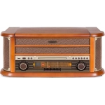 Wieża z gramofonem Reflexion HIF2002 Retro HiFi-System Brązowa - Brown
