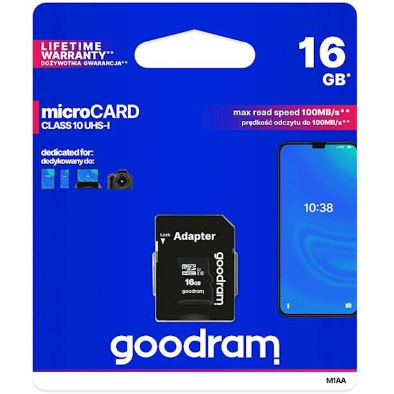 Karta pamięci MicroSD Goodram 16GB z adapterem
