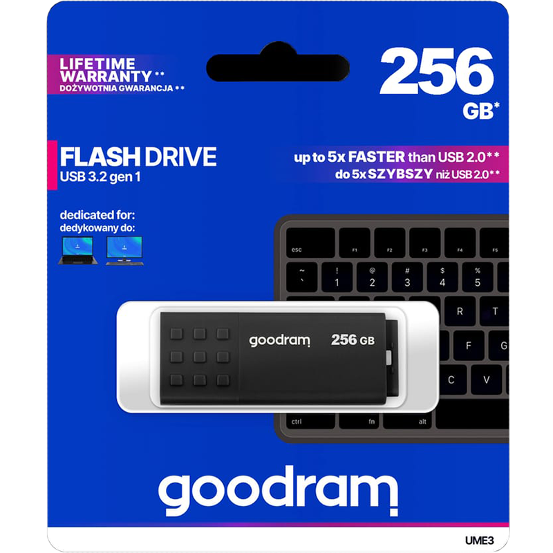 Pendrive Goodram USB 3.2 256GB Czarny - Black