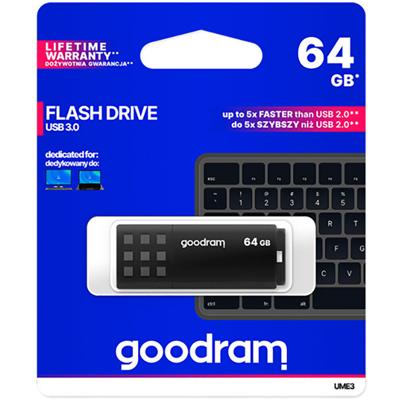 Pendrive Goodram USB 3.0 64GB Czarny - Black