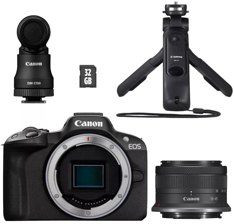 Canon EOS R50 + RF-S 18-45 mm f/4.5-6.3 IS STM zestaw dla vlogera