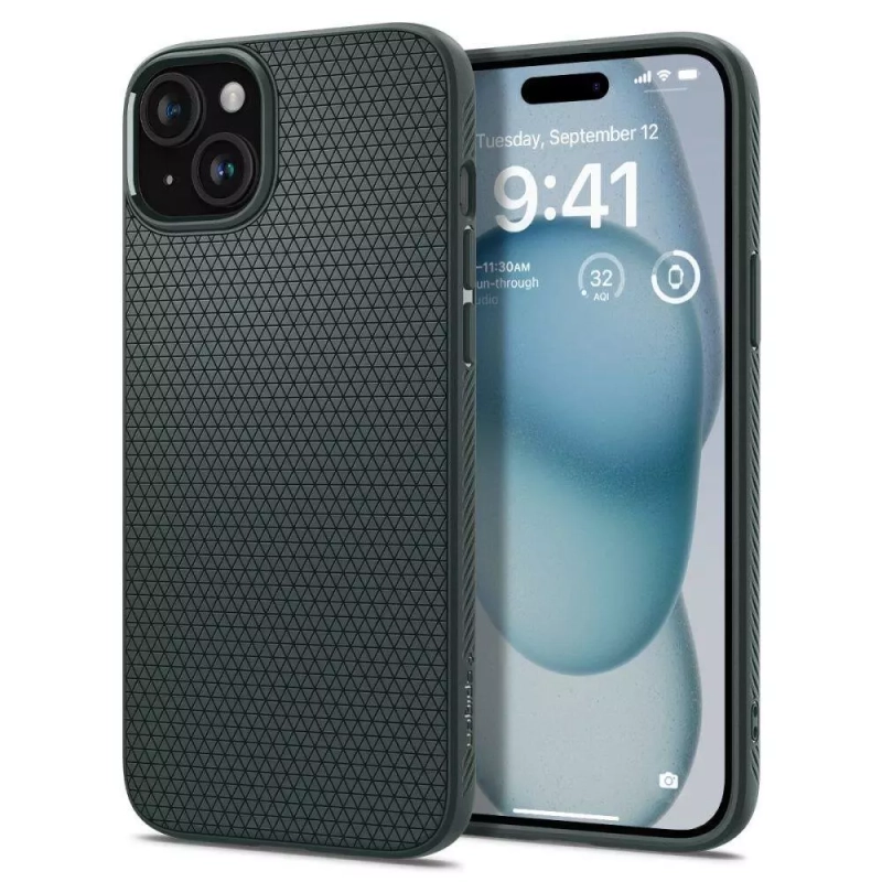 Etui Spigen Liquid Air iPhone 15 Abyss Green Case