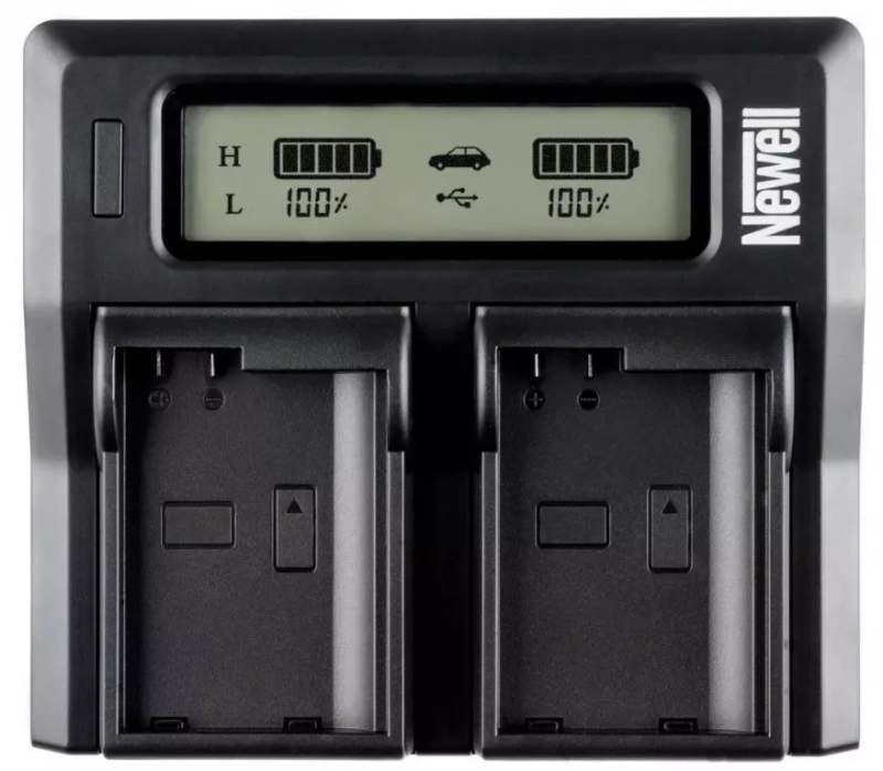 Ładowarka dwukanałowa Newell DC-LCD do akumulatorów serii NP-F NP-FM 1