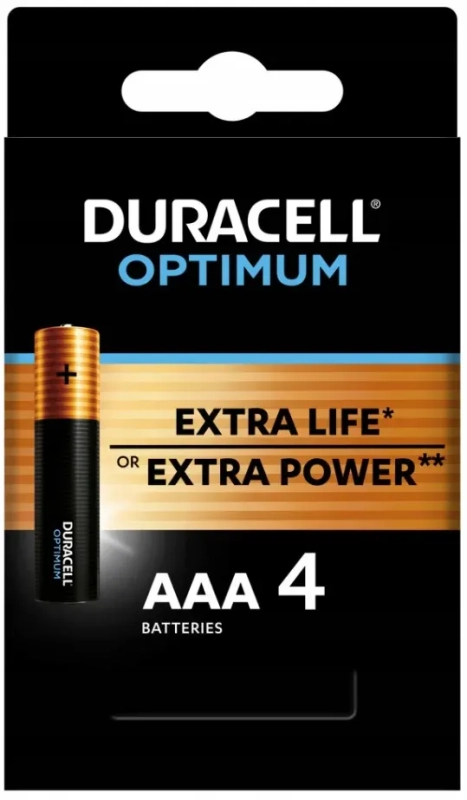 Bateria alkaliczna AAA / LR03 Duracell Optimum Blister 4 szt.