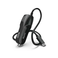 Ładowarka samochodowa mikro USB 1A czarna 