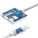 Adapter HF Lightning Somostel biały SMS-BZ03 audio + zasilanie 4