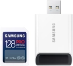 Karta pamięci Samsung SDXC PRO Ultimate 2023 128 GB V30 U3 UHS-I (200 MB/s) + czytnik SD