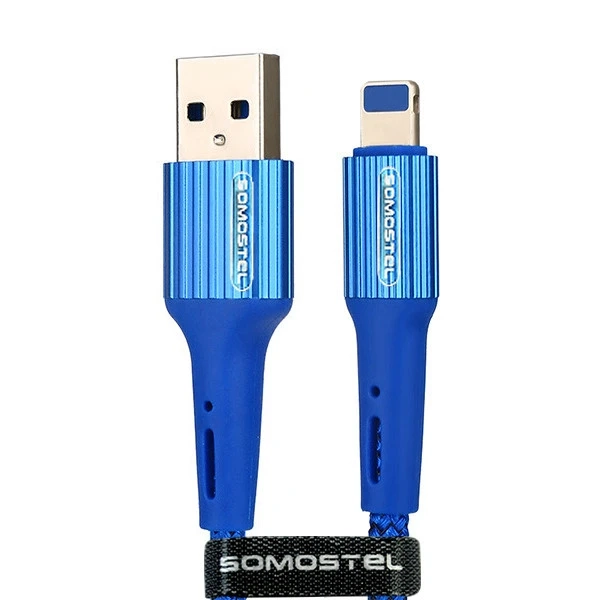 Kabel USB Lightning 3.6 A Quick Charger 3.0 1m Somostel POWERLINE SMS-BW06 niebieski