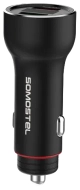 Ładowarka samochodowa Dual USB Somostel SMS-A89 + kabel Lightning czarna