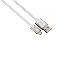 Kabel data/sync "color line" micro usb aluminium 1m biały