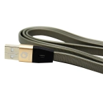 Kabel USB - micro USB Qult 1m tytanowy brązowy