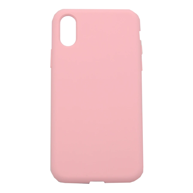 Etui silikonowe do Apple iPhone XS 4Mobee pudrowo różowe
