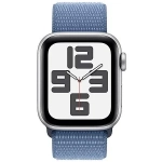 Apple Watch SE 2 (2023) GPS 44mm koperta aluminiowa Silver + pasek Winter Blue Sport Loop