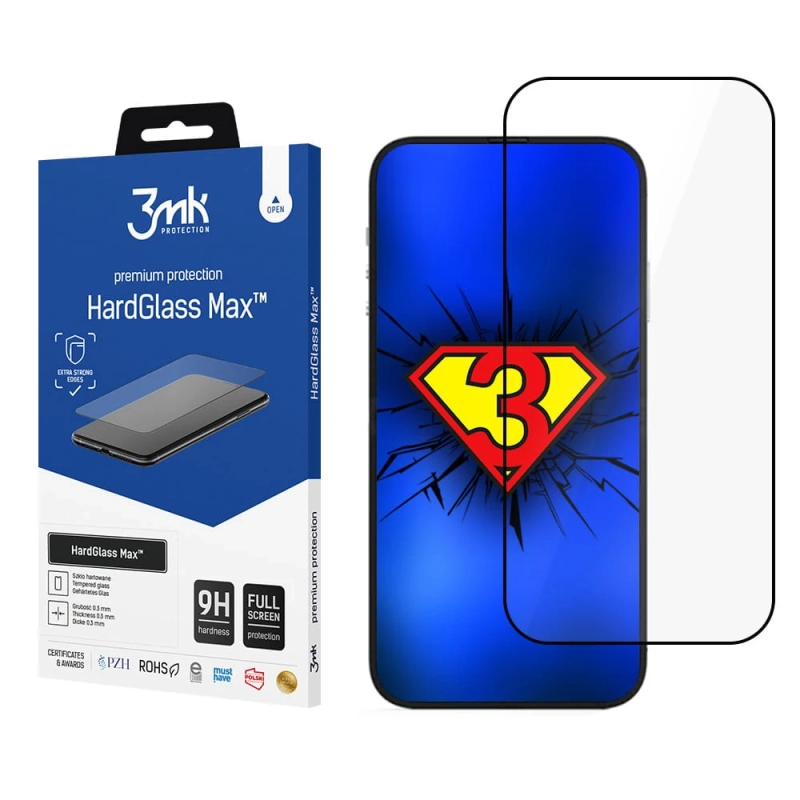 Wzmocnione szkło hartowane na iPhone 14 Pro 3mk HardGlass Max