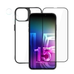 Zestaw do ochrony iPhone 15 Pro - 3mk Comfort Set 4 in 1