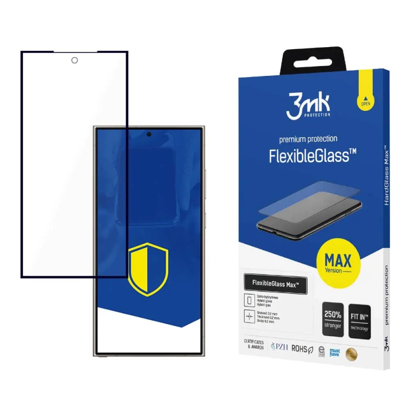 Niepękające szkło hybrydowe do Samsung Galaxy S24 3mk FlexibleGlass Max