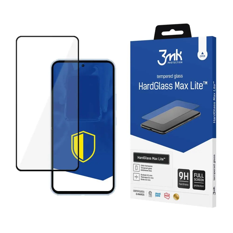 Szkło hartowane Samsung Galaxy A35 3mk HardGlass Max Lite z czarną ramką