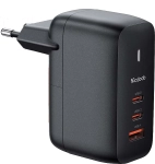 Ładowarka sieciowa USB-A/USB-C PD 65 W Mcdodo GaN 3.0 czarna