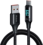 Kabel USB-C Mcdodo Digital HD 6A 66W z wyświetlaczem czarny