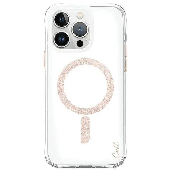 Etui do iPhone 15 Pro UNIQ Coehl Glace Magnetic Charging różowe złoto