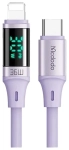 Kabel USB-C - Lightning 36 W z wyświetlaczem Mcdodo fioletowy