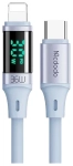 Kabel USB-C do lightning Mcdodo 36 W z wyświetlaczem niebieski