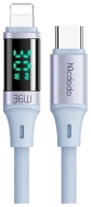 Kabel USB-C - Lightning 36 W z wyświetlaczem Mcdodo niebieski