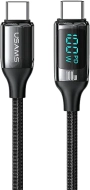 Kabel USB-C - USB-C 1,2 m 100 W  LED Fast Charging USAMS czarny