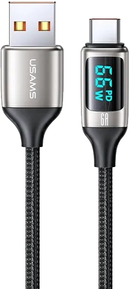 Kabel USB-A - USB-C 1,2 m 6 A LED Fast Charging biały