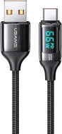 Kabel USB-A - USB-C 1,2 m 6 A LED Fast Charging USAMS czarny