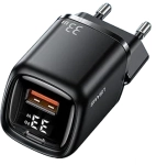 Ładowarka sieciowa USB-A/USB-C 33 W USAMS czarna