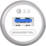 Ładowarka samochodowa USB 3.0 Fast charger Somostel biała