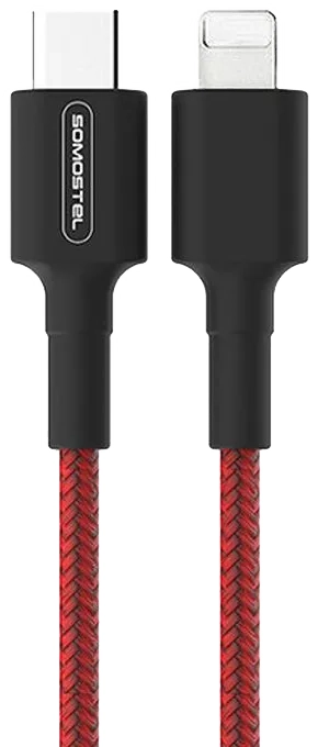 Kabel USB-C - Lightning 1 m 18 W Somostel czerwony