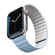 Pasek UNIQ Revix do Apple Watch 42/44/45/49 mm Reversible Magnetic Biało-niebieski
