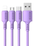 Kabel USB-A-USB-C 3 A Somostel fioletowy