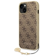 Guess GUHCP14MGF4GBR iPhone 14 Plus / 15 Plus 6.7" brązowy/brown hardcase 4G Charms Collection