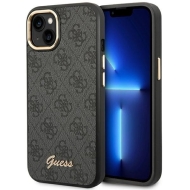 Guess GUHCP14SHG4SHK iPhone 14 / 15 / 13 6.1" czarny/black hard case 4G Vintage Gold Logo