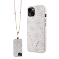 Guess GUHCP14XP4TDSCPP iPhone 14 Pro Max 6.7" różowy/pink hardcase Crossbody 4G Metal Logo