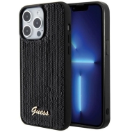 Guess GUHCP15LPSFDGSK iPhone 15 Pro 6.1" czarny/black hardcase Sequin Script Metal
