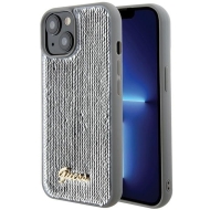 Guess GUHCP15SPSFDGSS iPhone 15 / 14 / 13 6.1" srebrny/silver hardcase Sequin Script Metal