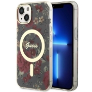 Guess GUHMP14MHCFWSA iPhone 14 Plus / 15 Plus 6.7" zielony/khaki hardcase Flower MagSafe