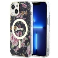 Guess GUHMP14MHCFWSK iPhone 14 Plus / 15 Plus 6.7" czarny/black hardcase Flower MagSafe