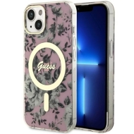 Guess GUHMP14MHCFWSP iPhone 14 Plus / / 15 Plus 6.7" różowy/pink hardcase Flower MagSafe