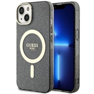 Guess GUHMP14MHCMCGK iPhone 14 Plus / 15 Plus 6.7" czarny/black hardcase Glitter Gold MagSafe