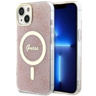 Guess GUHMP14SH4STP iPhone 14 / 15 / 13 6.1" różowy/pink hardcase 4G MagSafe