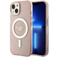 Guess GUHMP14SHCMCGP iPhone 14 / 15 / 13 6.1" różowy/pink hardcase Glitter Gold MagSafe