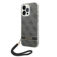 Guess GUOHCP14XH4STK iPhone 14 Pro Max 6,7" czarny/black hardcase 4G Print Strap