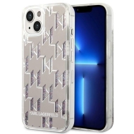 Karl Lagerfeld KLHCP14SLMNMS iPhone 14 / 15 / 13 6,1" hardcase srebrny/silver Liquid Glitter Monogram