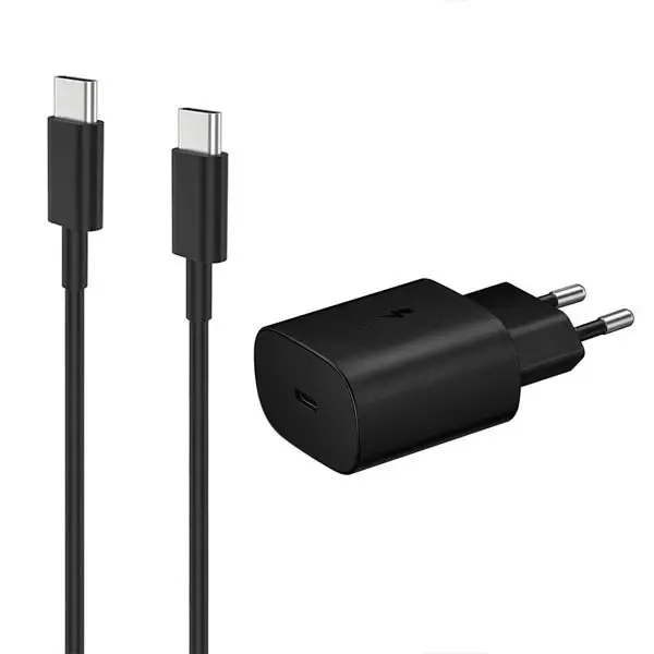 Ładowarka sieciowa Samsung TA800 Power Delivery 25 W + kabel USB-C OEM czarna