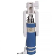 Selfie stick z kablem niebieski